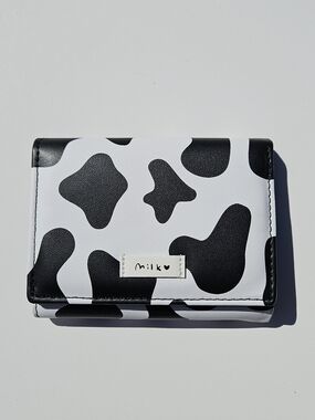 Milk Black & White Cow Print Trifold Wallet